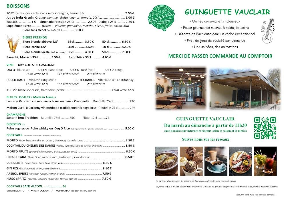 La Guinguette Vauclair - Menu Image 1