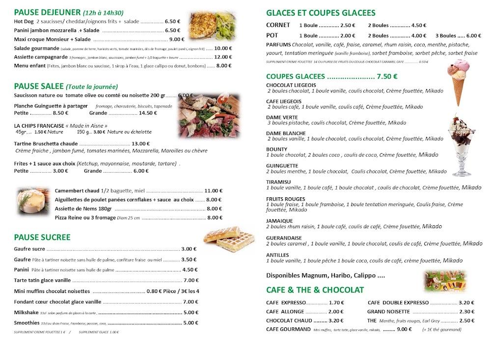 La Guinguette Vauclair - Menu Image 2